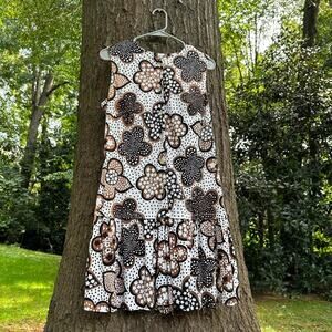 60s flower power polka dot romper